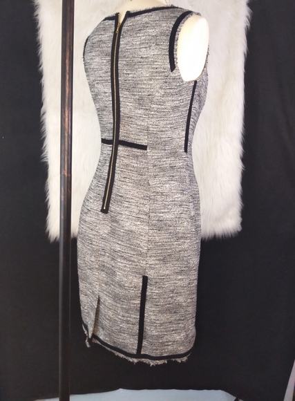 Yoana Baraschi Grey and Black Sleeveless A Line Dress Size 8 - Picture 6 of 16